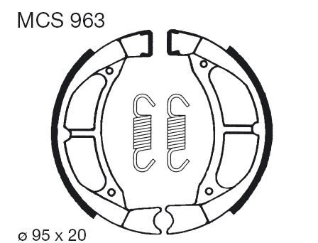 Obrázek produktu Brzdové čelisti LUCAS MCS 963 Přední