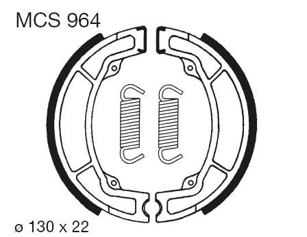 Obrázek produktu Brzdové čelisti LUCAS MCS 964 Zadní