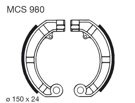 Obrázek produktu Brzdové čelisti LUCAS MCS 980 Zadní PX - (Vespa)