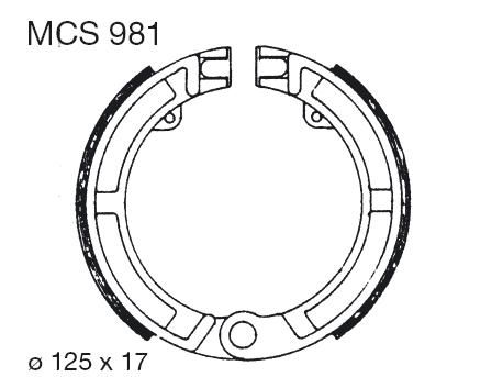 Obrázek produktu Brzdové čelisti LUCAS MCS 981 MCS 981