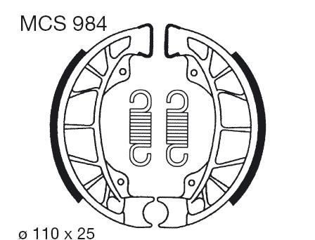 Obrázek produktu Brzdové čelisti LUCAS MCS 984 Zadní