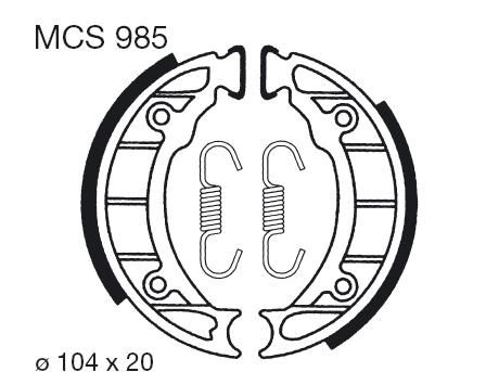 Obrázek produktu Brzdové čelisti LUCAS MCS 985 MCS 985