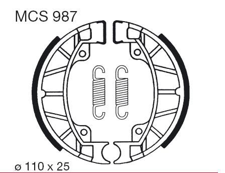 Obrázek produktu Brzdové čelisti LUCAS MCS 987 Přední 