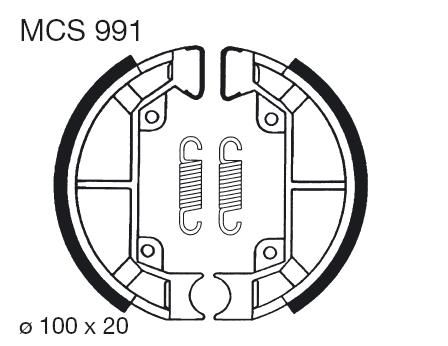 Obrázek produktu Brzdové čelisti LUCAS MCS 991 Zadní