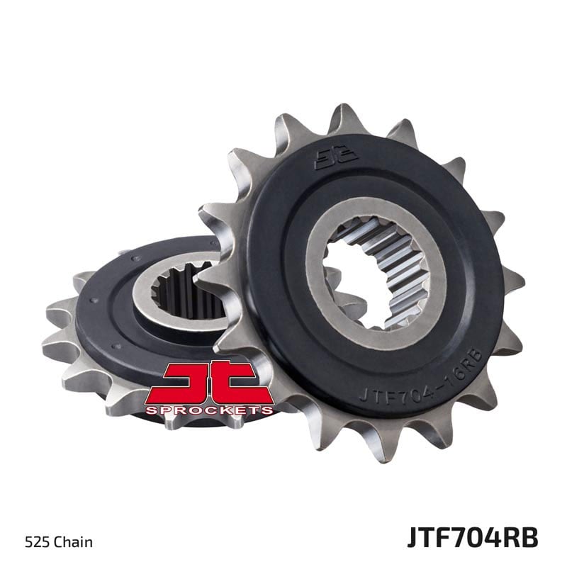 Obrázek produktu řetězové kolečko s tlumící gumovou vrstvou pro sekundární řetězy typu 525, JT (17 zubů) JTF704.17RB