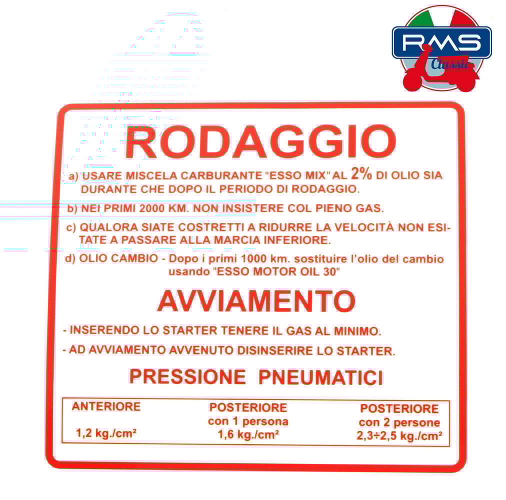 Obrázek produktu Štítek RMS 142721050 červená "Rodaggio" 142721050