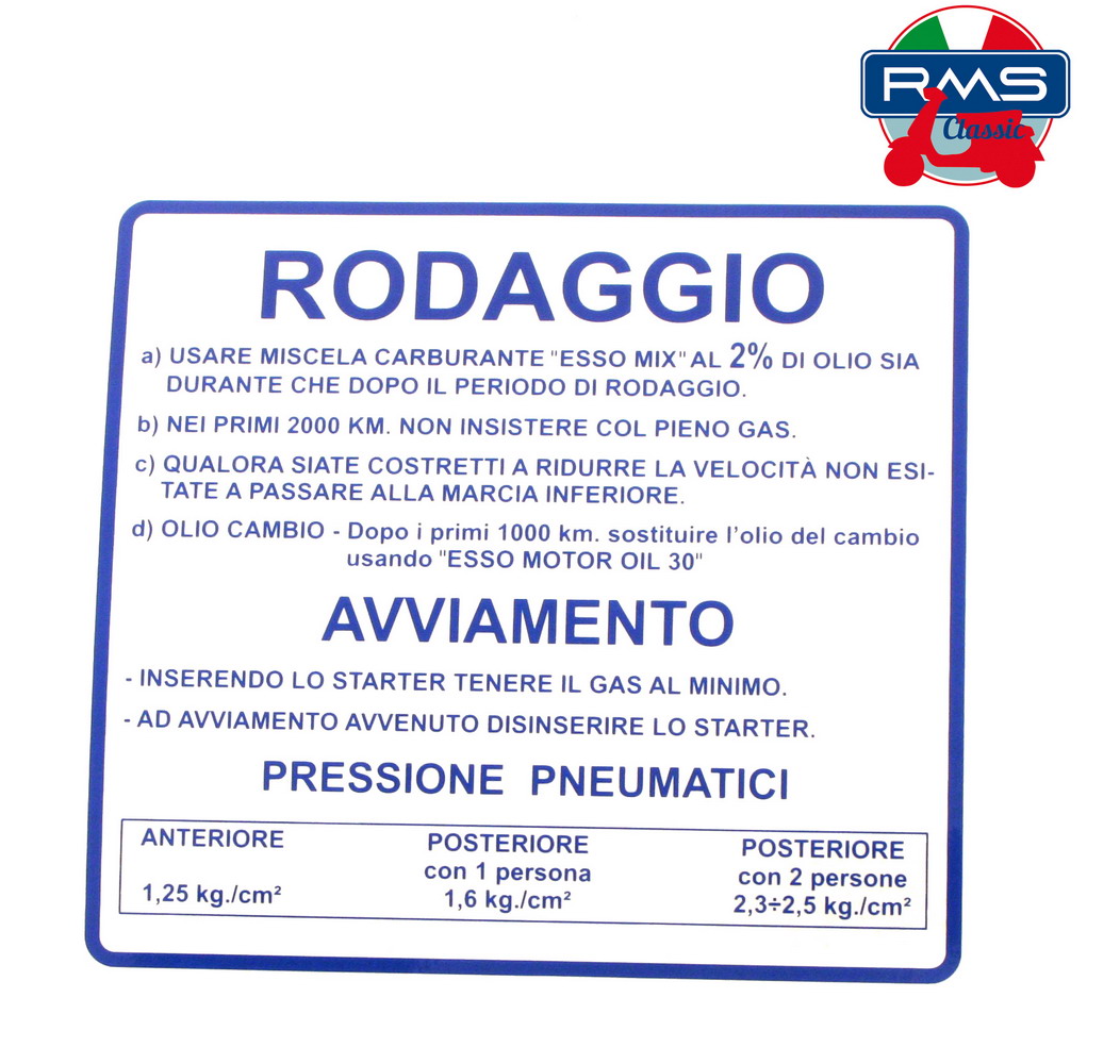 Obrázek produktu Štítek RMS 142721070 modrá "Rodaggio" 142721070