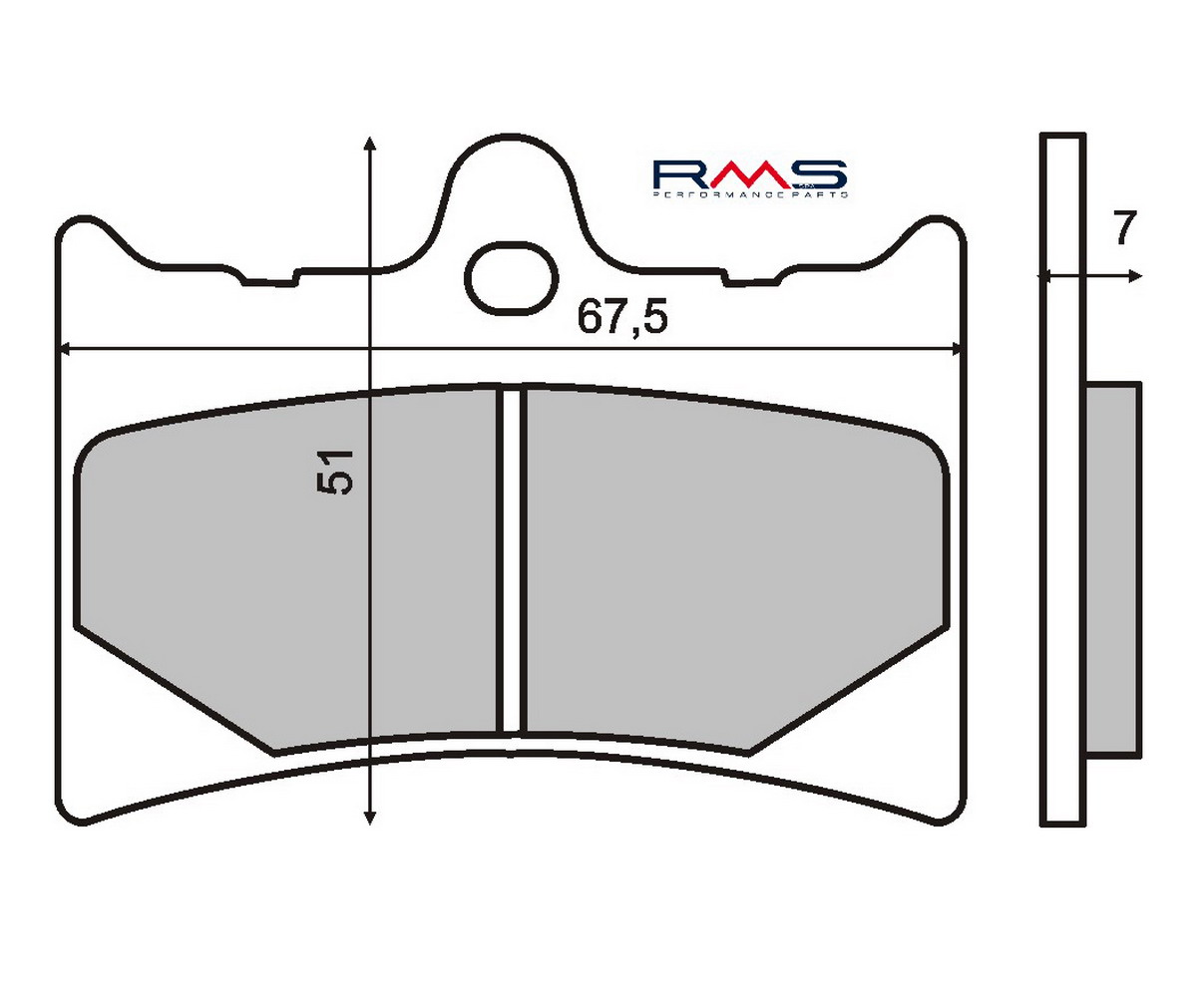 Obrázek produktu Brzdové destičky RMS 225100530 organické 225100530