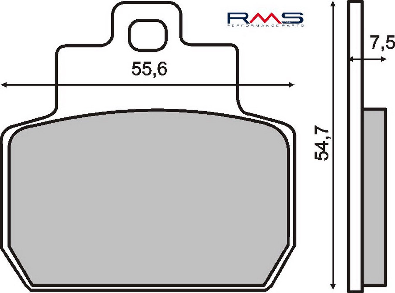 Obrázek produktu Brzdové destičky RMS 225100780 organické 225100780