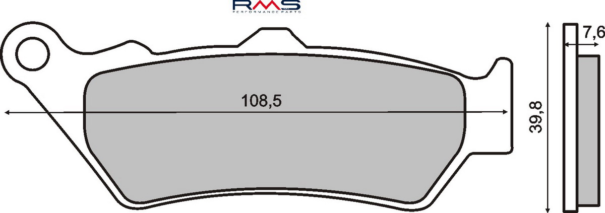 Obrázek produktu Brzdové destičky RMS 225101010 organické Přední