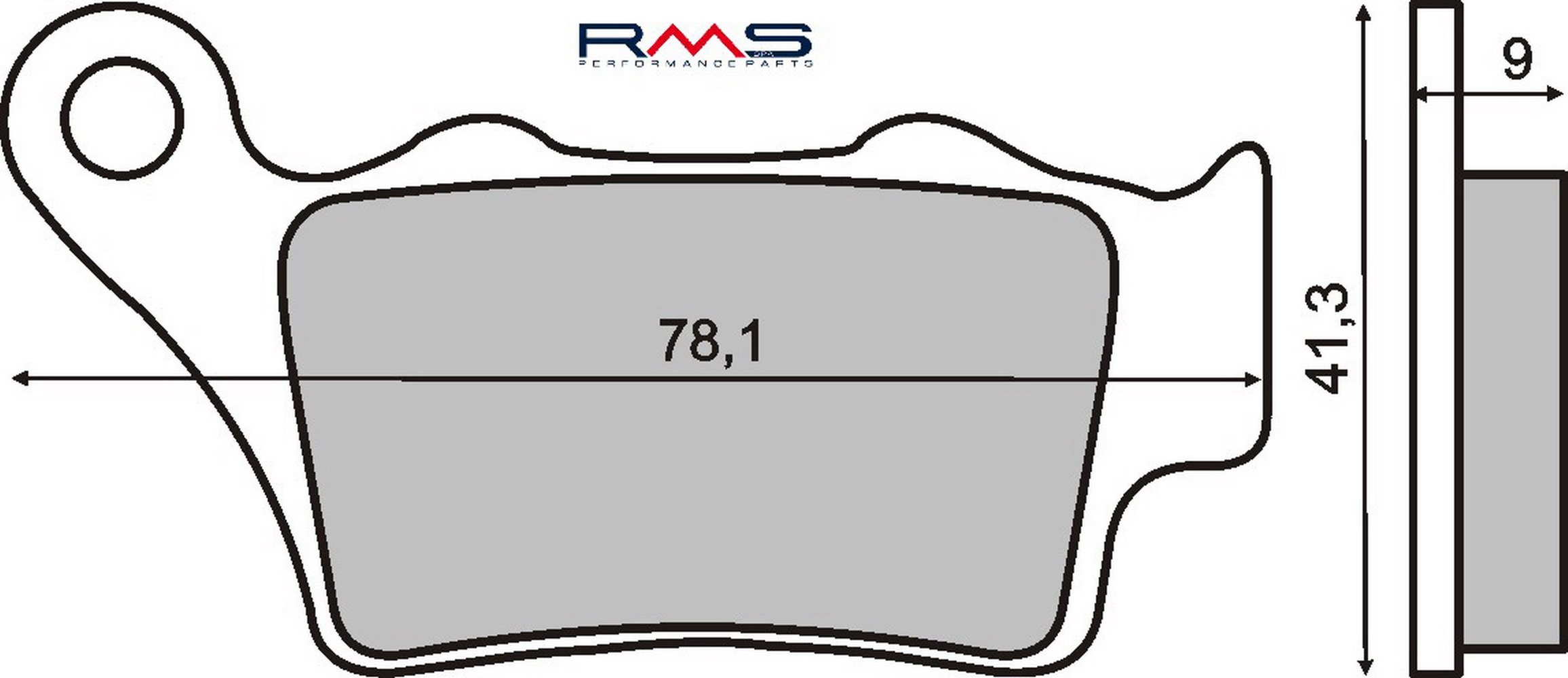Obrázek produktu Brzdové destičky RMS 225101330 organické Zadní