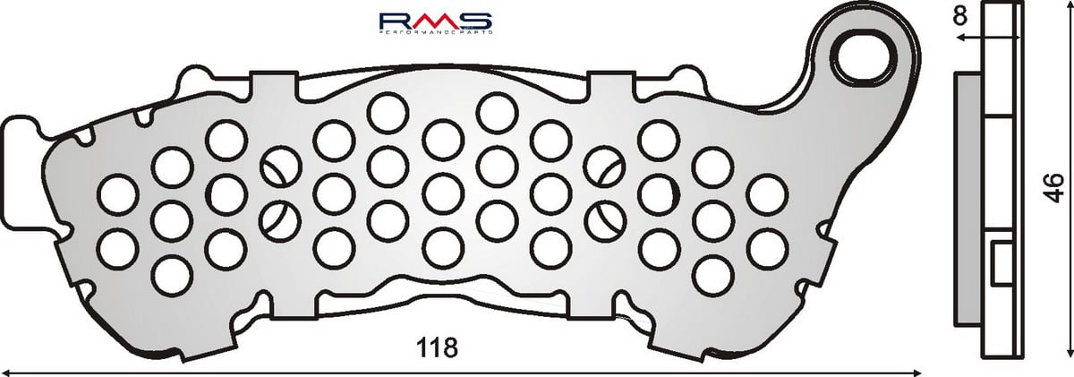 Obrázek produktu Brzdové destičky RMS 225102550 organické 225102550