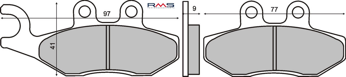 Obrázek produktu Brzdové destičky RMS organické Přední