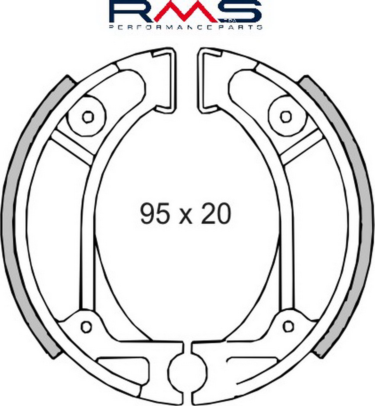 Obrázek produktu Brzdové čelisti RMS 225120070 225120070