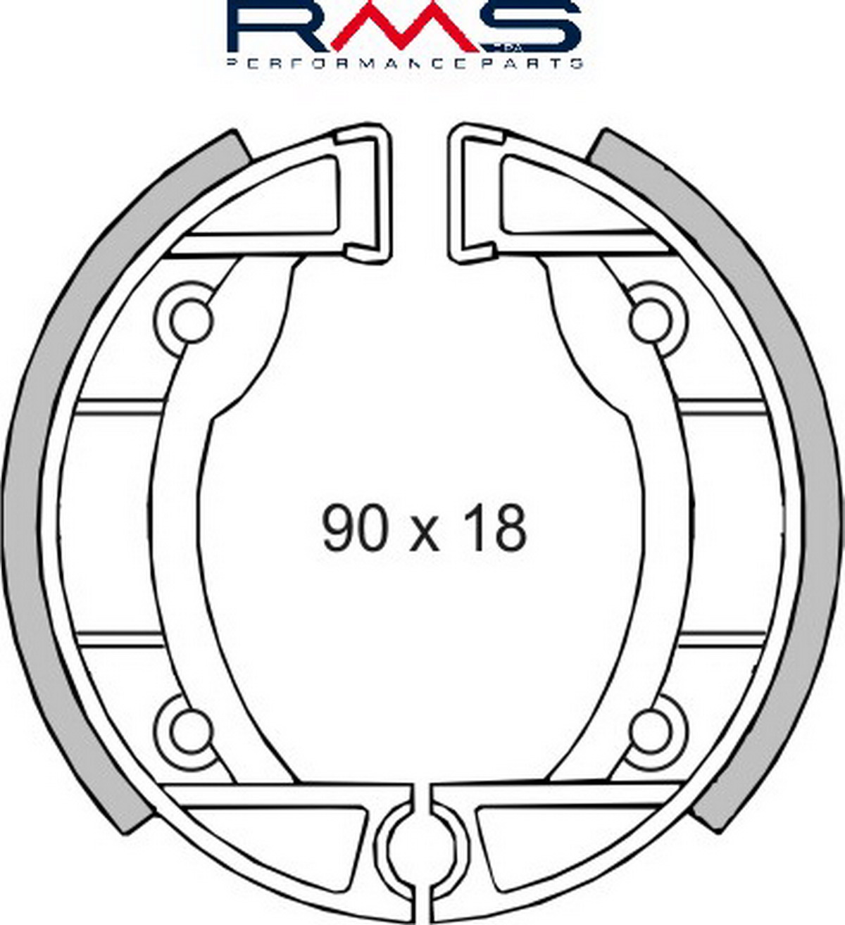 Obrázek produktu Brzdové čelisti RMS 225120190 Přední