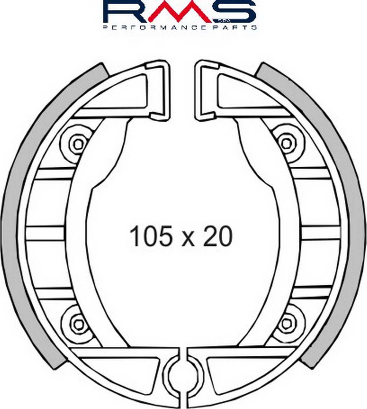 Obrázek produktu Brzdové čelisti RMS 225120200