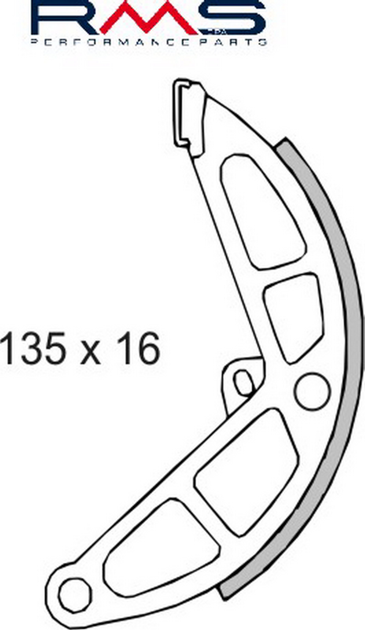 Obrázek produktu Brzdové čelisti RMS 225120230 Zadní