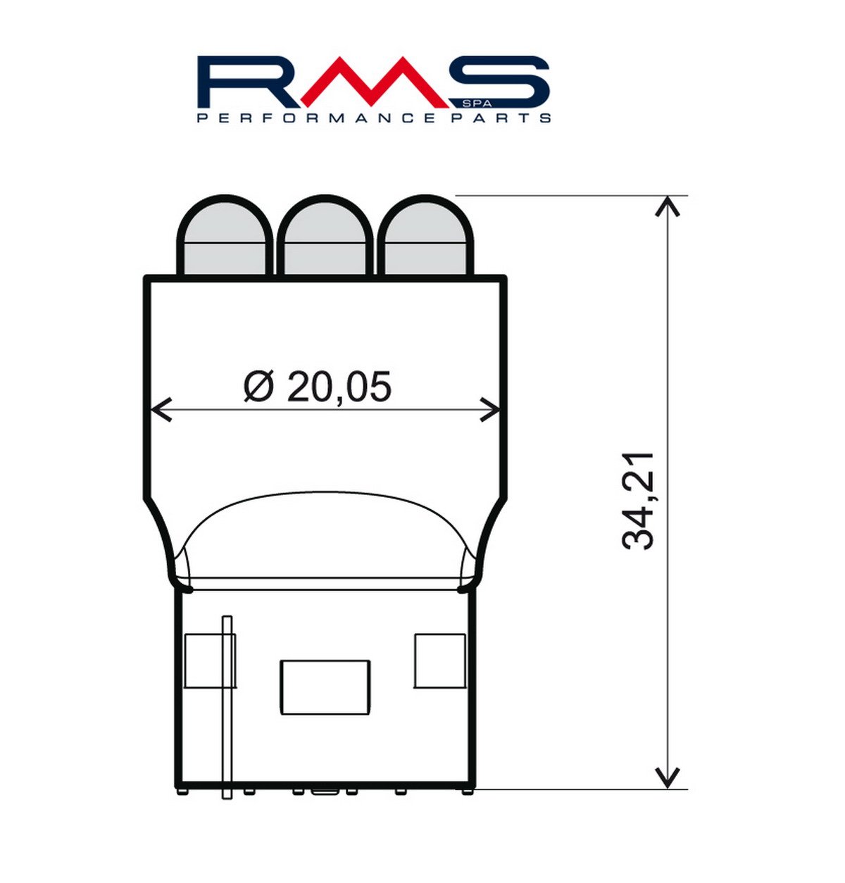 Obrázek produktu Žárovka RMS 246510535 12V 6 Led, T20 bílá (2ks) 246510535