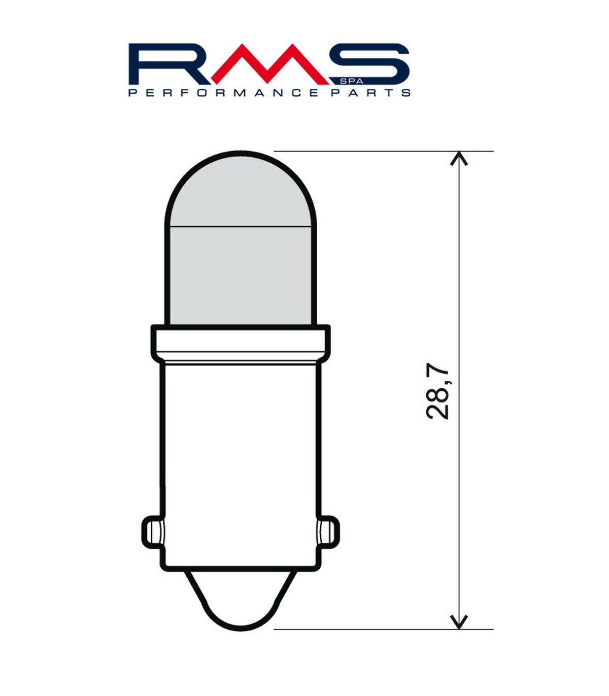 Obrázek produktu Žárovka RMS 246510550 Led 12V, BA9S modrá 246510550