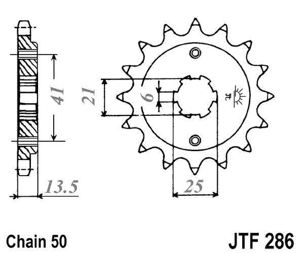 Obrázek produktu Řetězové kolečko JT JTF 286-15 15 zubů, 530 JTF286.15