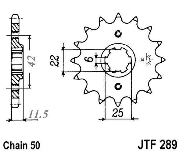 Obrázek produktu Řetězové kolečko JT JTF 289-16 16 zubů, 530 JTF289.16