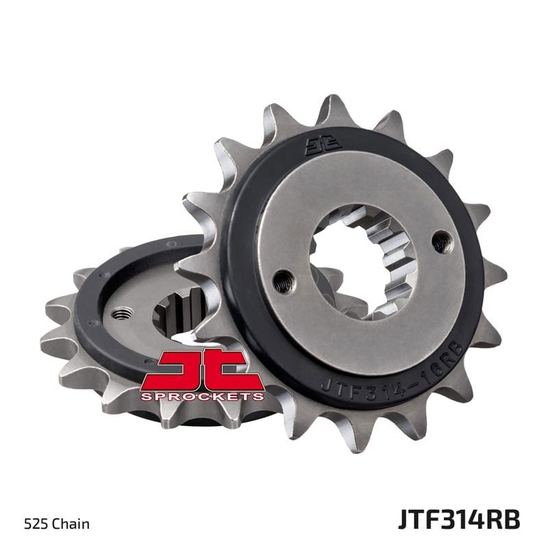 Obrázek produktu řetězové kolečko s tlumící gumovou vrstvou pro sekundární řetězy typu 525, JT (16 zubů) JTF314.16RB
