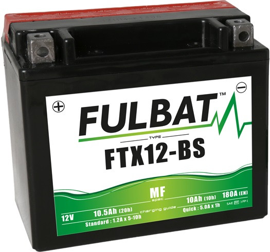 Obrázek produktu FULBAT baterie 12V/10Ah FTX12-BS (YTX12-BS) ACCESS Tomahawk, MAX, SUZUKI, KAWASAKI FTX12-BS
