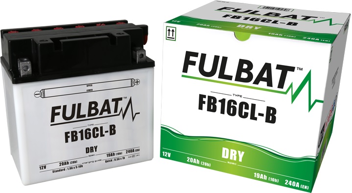 Obrázek produktu Konvenční motocyklová baterie FULBAT FB16CL-B  (YB16CL-B) Včetně balení kyseliny