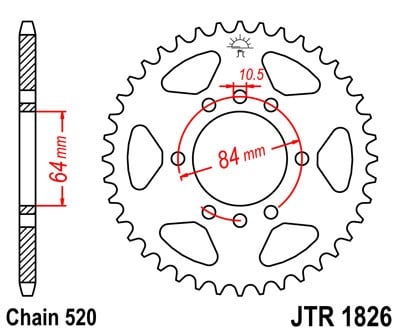 Obrázek produktu Řetězová rozeta JT JTR 1826-35 35 zubů, 520 JTR1826.35