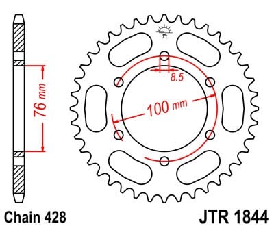 Obrázek produktu Řetězová rozeta JT JTR 1844-40 40 zubů, 428 JTR1844.40