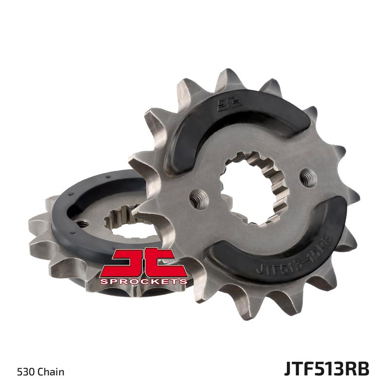 Obrázek produktu řetězové kolečko s tlumící gumovou vrstvou pro sekundární řetězy typu 530, JT (18 zubů)