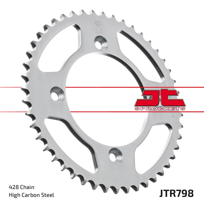 Obrázek produktu ocelová rozeta pro sekundární řetězy typu 428, JT - Anglie (47 zubů) JTR798.47