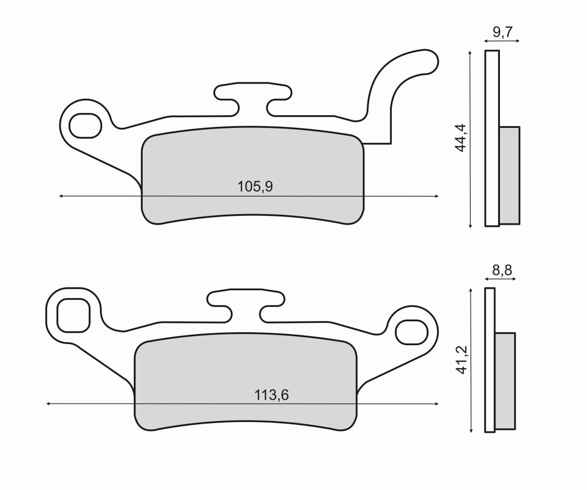 Obrázek produktu Brzdové destičky RMS 225103250 organické 225103250