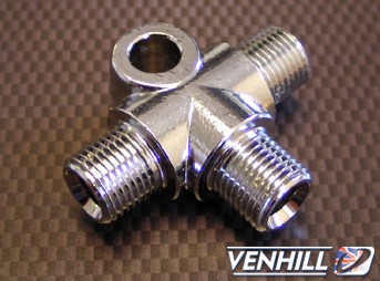Obrázek produktu T-spojka brzdové hadice Venhill POWERHOSEPLUS 776/3 1/8th BSP 'T' PIECE M6 mounting hole 776/3