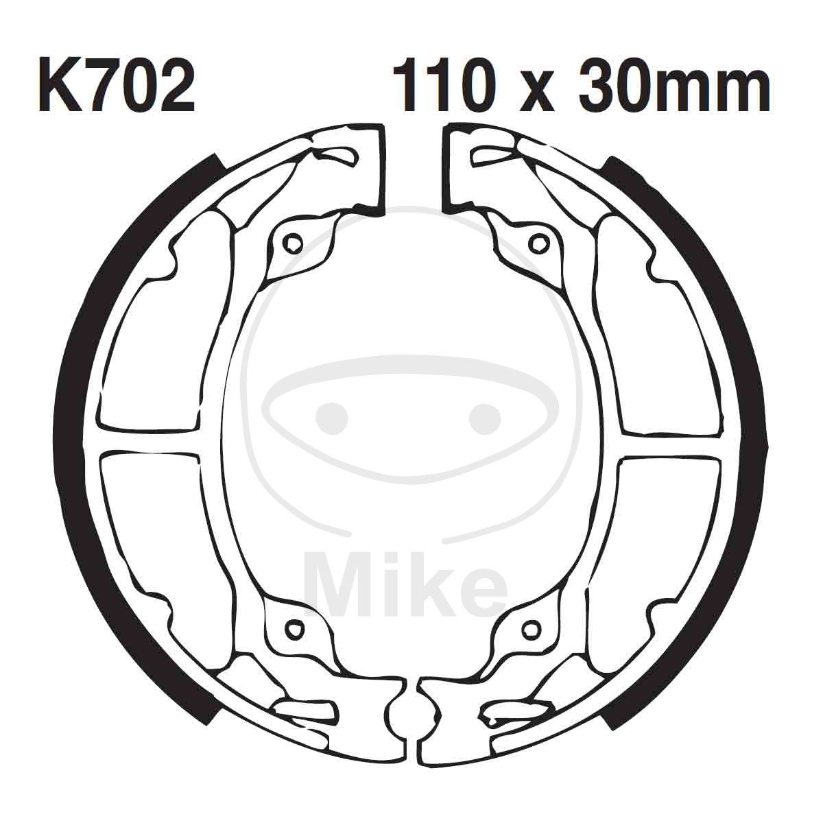 Obrázek produktu Sada brzdových čelistí EBC K702 včetně pružin Zadní