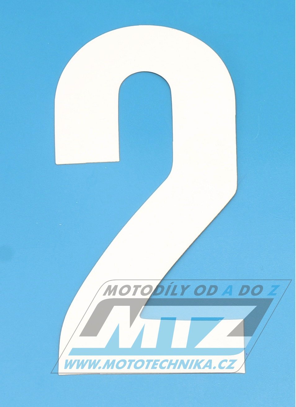 Obrázek produktu Číslo startovní 2 - provedení MX široké - rozměry: 150x73mm - barva: bílá BBČÍS-2-BÍšIR