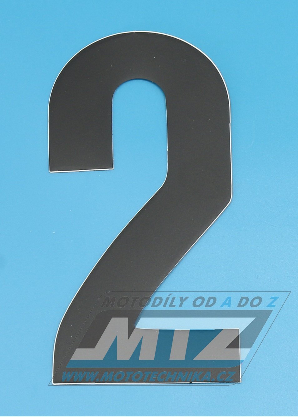 Obrázek produktu Číslo startovní 2 - provedení MX široké - rozměry: 150x73mm - barva: černá BBČÍS-2-ČEšIR