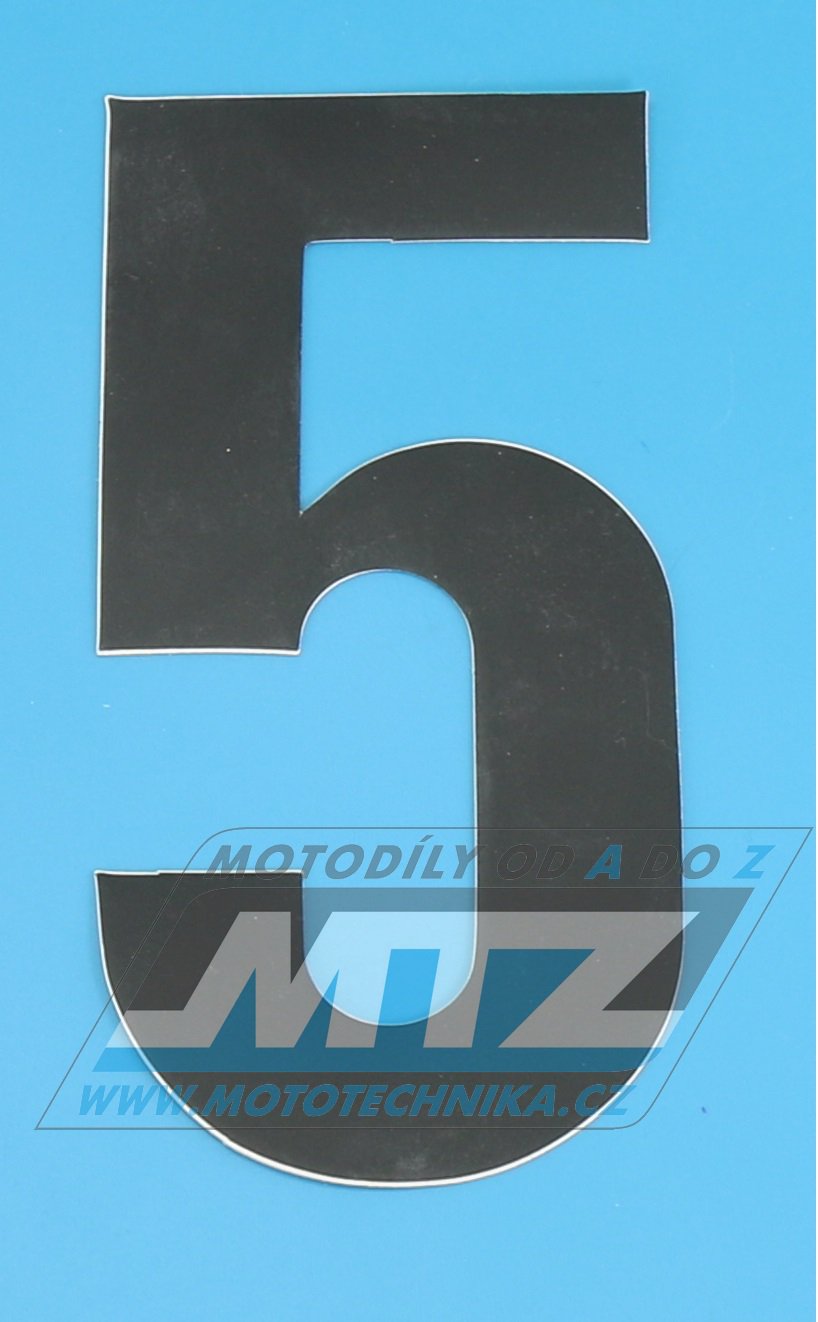 Obrázek produktu Číslo MX - 5 (150x73mm) černá (BBČÍS-5-ČEšIR) BBČÍS-5-ČEšIR
