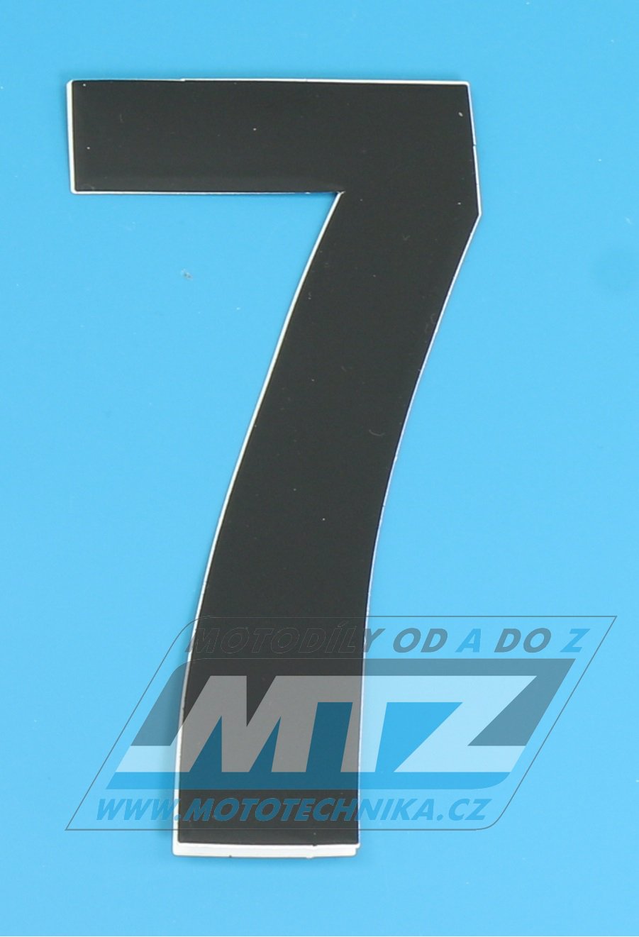 Obrázek produktu Číslo startovní 7 - provedení MX široké - rozměry: 150x73mm - barva: černá BBČÍS-7-ČEšIR