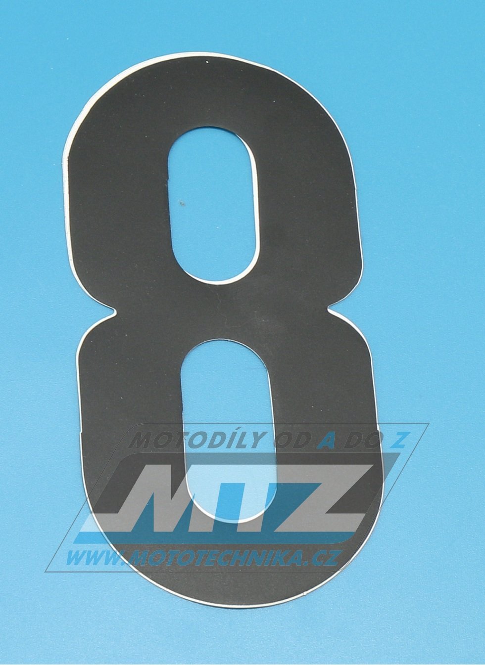 Obrázek produktu Číslo MX - 8 (150x73mm) černá - širší (BBČÍS-8-ČEšIR) BBČÍS-8-ČEšIR