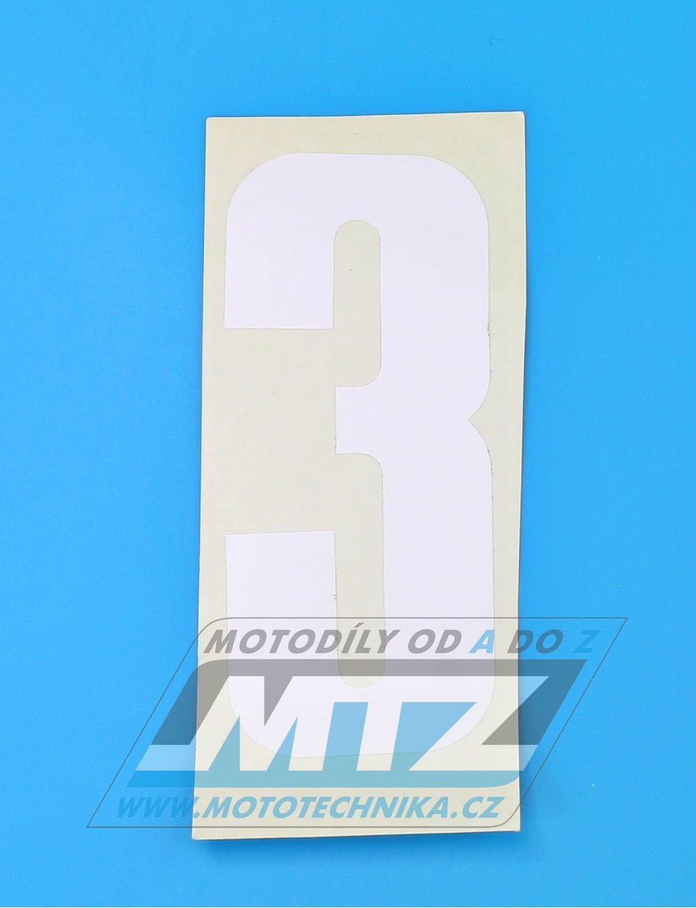 Obrázek produktu Číslo MX - 3 (120x40mm) bílá (BBČÍS-3-BÍMAL) BBČÍS-3-BÍMAL