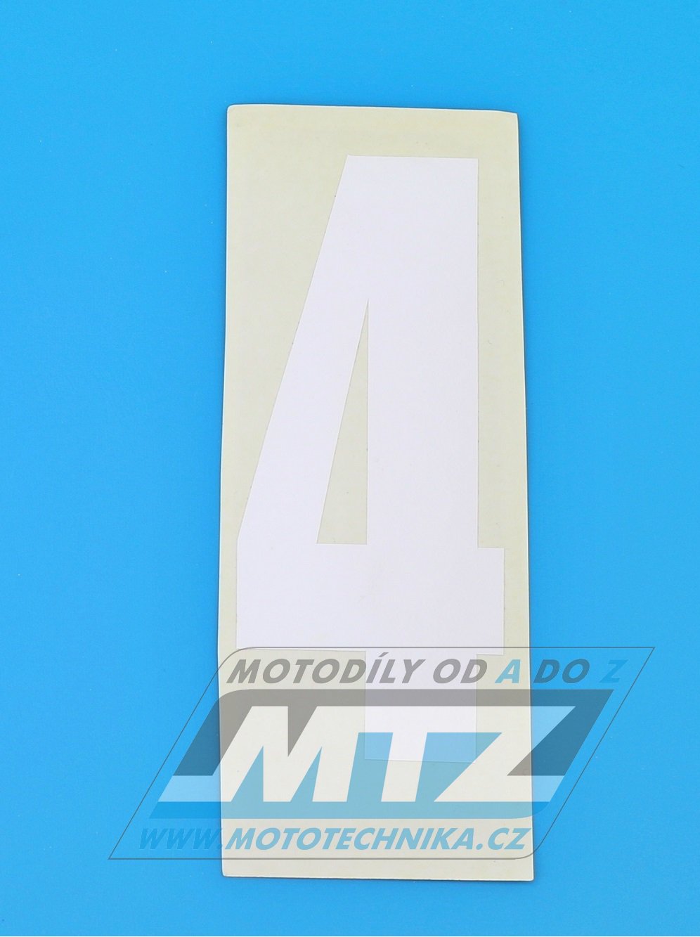 Obrázek produktu Číslo MX - 4 (120x40mm) bílá (BBČÍS-4-BÍMAL) BBČÍS-4-BÍMAL