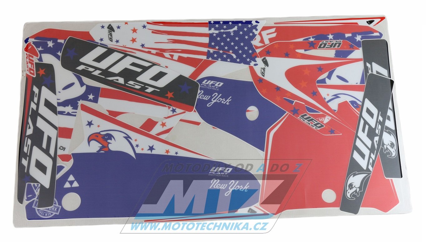 Obrázek produktu Polepy na motocykl (sada polepů Ufo Graphic Kit Patriot) Honda CRF250R / 22-24 + CRF450R / 21-24 - typ polepů Patriot BB2148UFAD042
